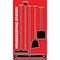 5S Supplies 5S Housekeeping Shadow Board Broom Station Version 9 - Red Board / Black Shadows  With Broom HSB-V9-RED-KIT - alternate 1